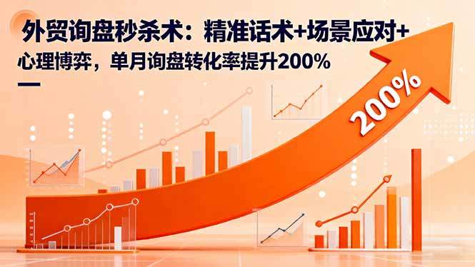 外贸询盘秒杀术：精准话术+场景应对+心理博弈，单月询盘转化率提升200%-新时光资源网
