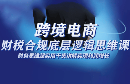 跨境电商财稅合规底层逻辑思维课-新时光资源网