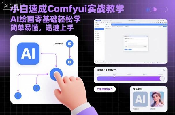 小白速成Comfyui实战教学，AI绘画零基础轻松学，简单易懂，迅速上手-新时光资源网