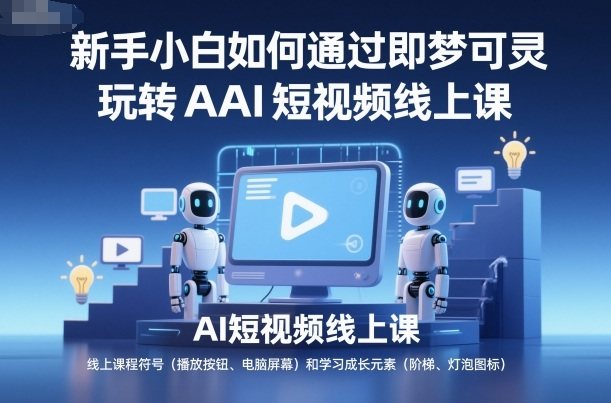 新手小白如何通过即梦可灵玩转AI短视频线上课-新时光资源网