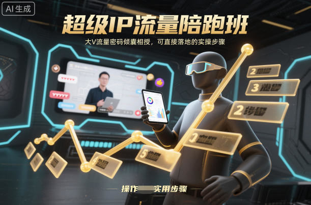 超级IP流量陪跑班，大V流量密码倾囊相授，可直接落地的实操步骤-新时光资源网