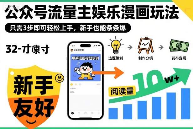 ‍‬⁢‍⁡‍‍⁡​⁣⁤‍‬⁡⁣⁢​⁣‍⁣‌‌⁢​⁡⁡‌​⁢⁣⁢​⁢‌​⁣‬​⁣‬‬⁣⁢​⁢⁣公众号流量主娱乐漫画玩法，只需3步即可轻松上手，新手也能条条爆-新时光资源网