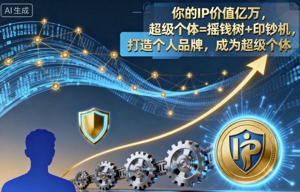 你的IP价值亿万，超级个体=摇钱树+印钞机，打造个人品牌，成为超级个体-新时光资源网
