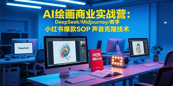 AI绘画商业实战营：DeepSeek/Midjourney/教学 小红书爆款SOP 声音克隆技术-新时光资源网