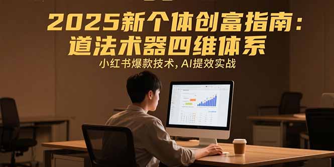 2025新个体创富指南：道法术器四维体系，小红书爆款技术，AI提效实战-新时光资源网
