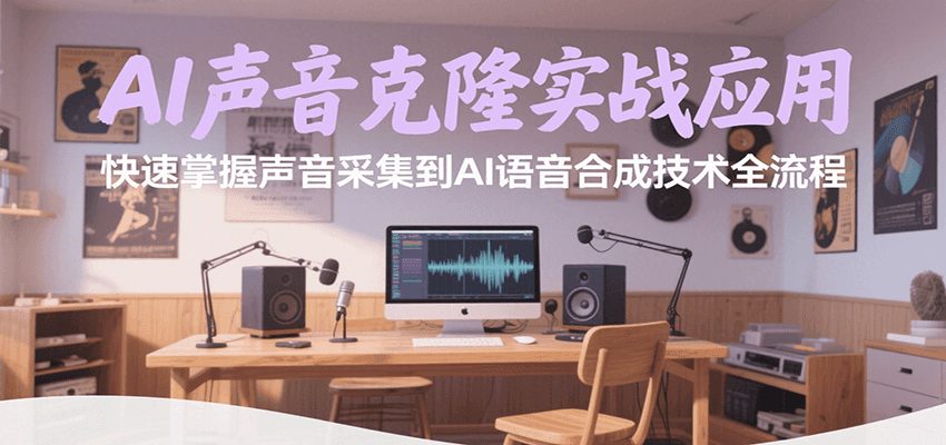 AI声音克隆实战应用，快速掌握声音采集到AI语音合成技术全流程-新时光资源网