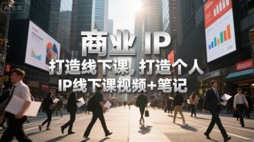 商业IP打造线下课，打造个人 IP线下课视频+笔记-新时光资源网