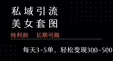 私域卖套图每天3-5单   每单利润99-2张+-新时光资源网