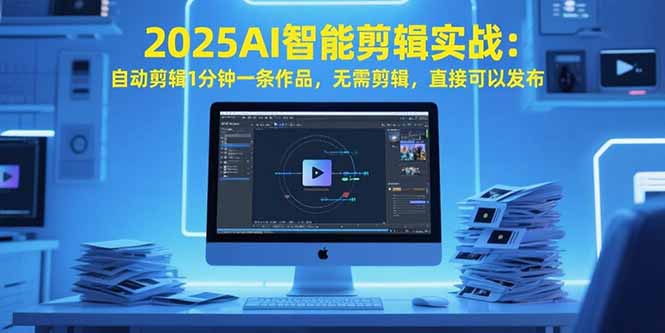 2025AI智能剪辑实战：自动剪辑1分钟一条作品，无需剪辑，直接可以发布-新时光资源网