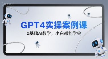 GPT4实操案例课，0基础AI教学，小白都能学会-新时光资源网