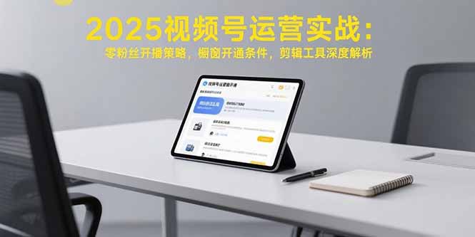 2025视频号运营实战：零粉丝开播策略，橱窗开通条件，剪辑工具深度解析-新时光资源网