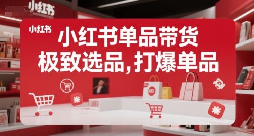 小红书单品带货，极致选品，打爆单品(更新)-新时光资源网