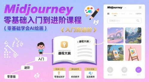 midjourney零基础入门到进阶课程，零基础学会AI绘画-新时光资源网