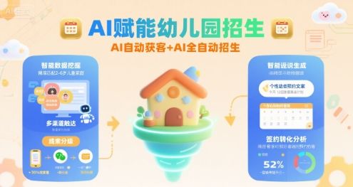 AI赋能幼儿园招生，AI自动获客+AI全自动招生-新时光资源网