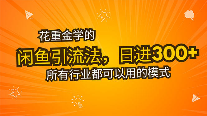 花重金学的闲鱼引流法，日引流300+创业粉，看完这节课瞬间不想上班了-新时光资源网