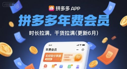 拼多多年费会员，实经验分享操，时长拉满，干货拉满(更新8月)-新时光资源网