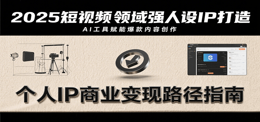2025短视频领域强人设IP打造，结合爆款案例与AI工具应用，从个人出镜到商业成交转化-新时光资源网