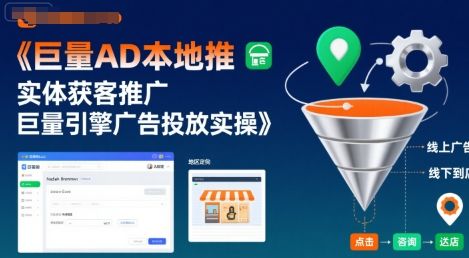 巨量AD本地推实体获客推广，巨量引擎广告投放实操-新时光资源网