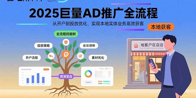 2025巨量AD推广全流程，从开户到投放优化，实现本地实体业务高效获客-新时光资源网