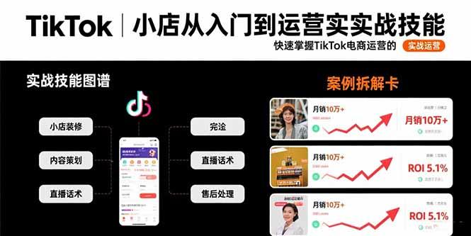 TikTok小店从入门到运营实战技能：快速掌握TikTok电商运营的完整方法论-新时光资源网