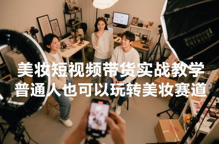美妆短视频带货实战教学,普通人也可以玩转美妆赛道-新时光资源网
