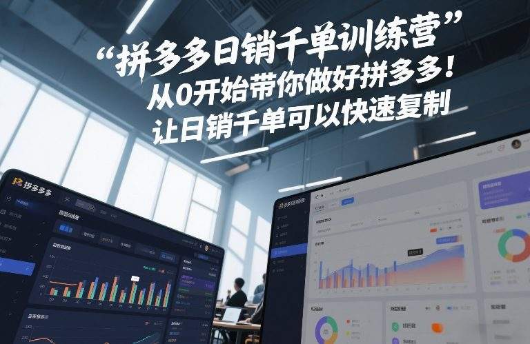 拼多多日销千单训练营,从0开始带你做好拼多多,让日销千单可以快速复制(更新26年1月)-新时光资源网