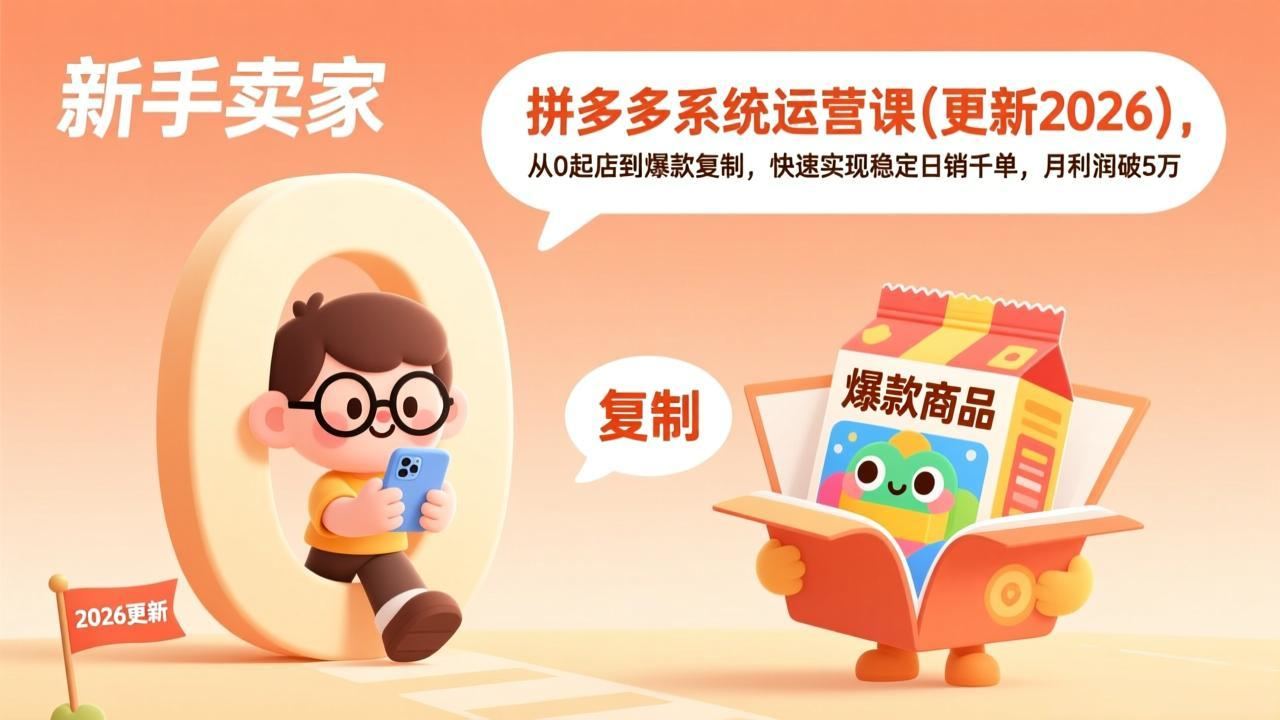 拼多多系统运营课(更新2026-新时光资源网