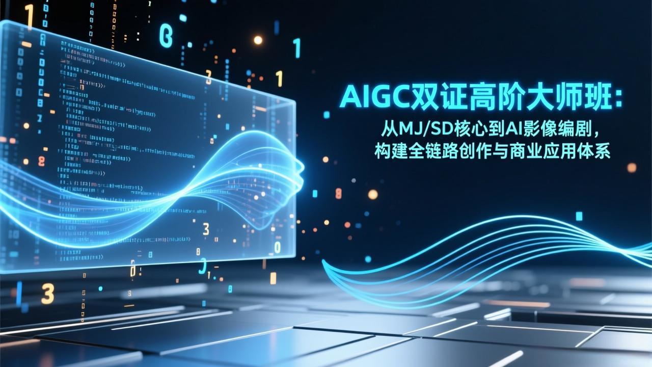 AIGC双证高阶大师班：从MJ/SD核心到AI影像编剧，构建全链路创作与商业应用体系-新时光资源网