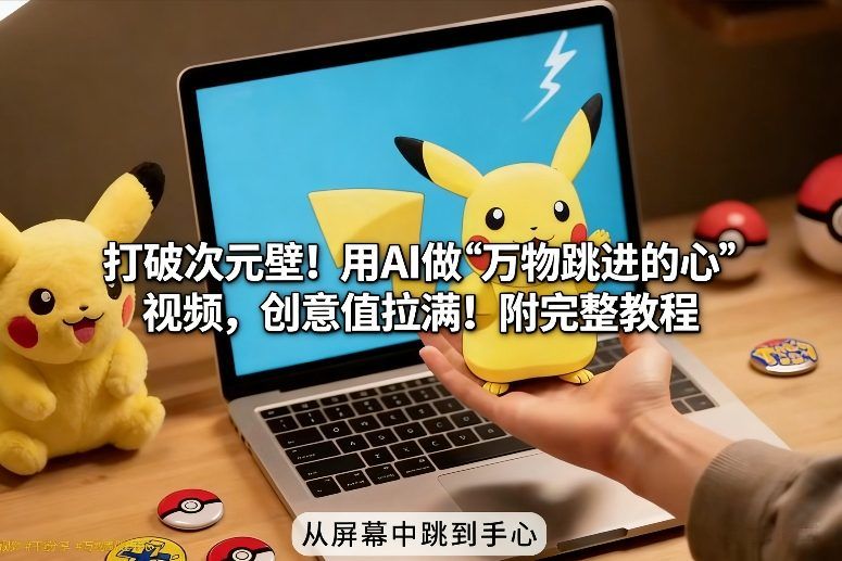 打破次元壁！用AI做【万物跳进手心】视频，创意值拉满！附完整教程-新时光资源网