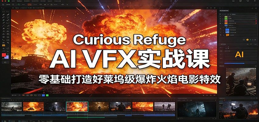 Curious Refuge AI VFX实战课,零基础打造好莱坞级爆炸火焰电影特效-新时光资源网