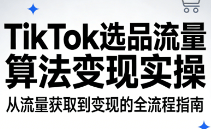TikTok选品流量算法变现实操-新时光资源网