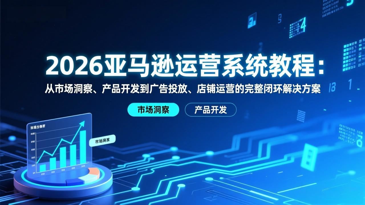 2026亚马逊运营系统教程:从市场洞察、产品开发到广告投放、店铺运营的完整闭环解决方案-新时光资源网