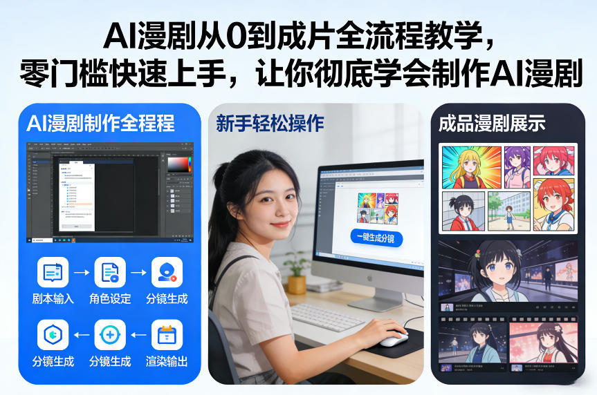 AI漫剧从0到成片全流程教学，零门槛快速上手，让你彻底学会制作AI漫剧【保姆级教程】-新时光资源网