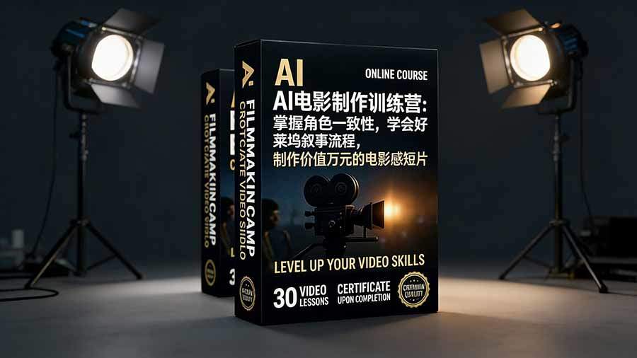 AI电影制作训练营：掌握角色一致性，学会好莱坞叙事流程，制作价值万元的电影感短片-新时光资源网