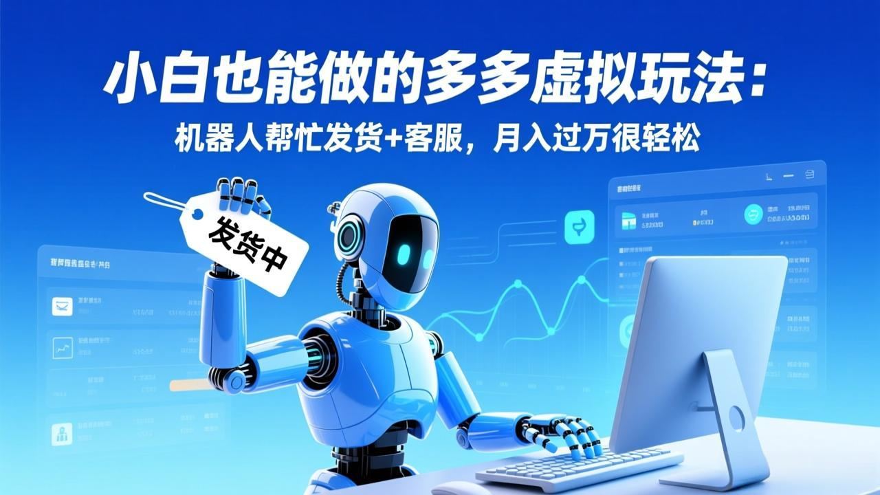 小白也能做的多多虚拟玩法：机器人帮忙发货+客服，月入过万很轻松-新时光资源网
