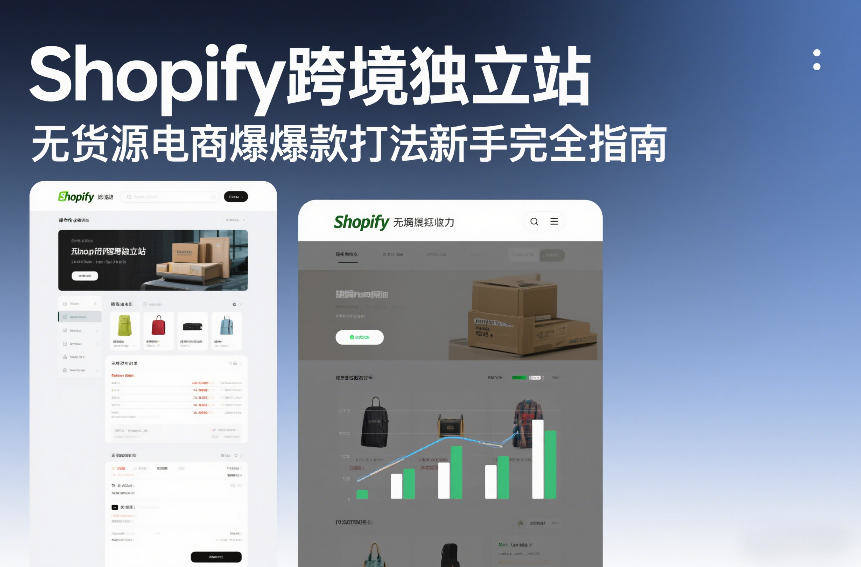 Shopify跨境独立站无货源电商爆款打法新手完全指南-新时光资源网