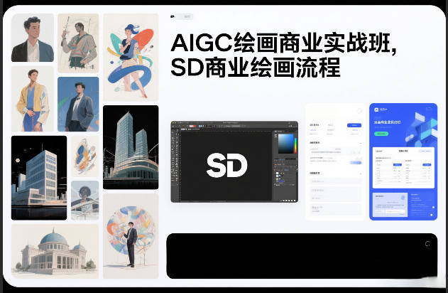 AIGC绘画商业实战班，SD商业绘画流程-新时光资源网