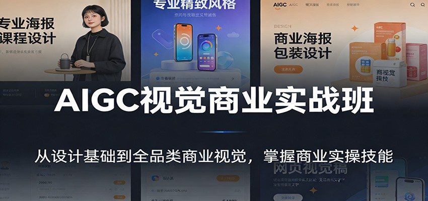 AIGC视觉商业实战班：从设计基础到全品类商业视觉，掌握商业实操技能-新时光资源网