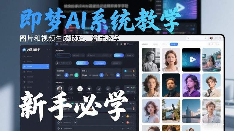 即梦AI系统教学，图片和视频生成技巧，新手必学-新时光资源网