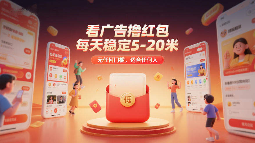 看广告撸红包，每天稳定5-20米，无任何门槛，适合任何人-新时光资源网