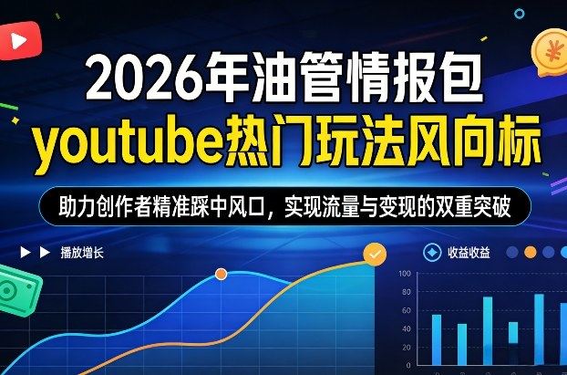2026年油管情报包，youtube热门玩法风向标，助力创作者精准踩中风口，实现流量与变现的双重突破-新时光资源网