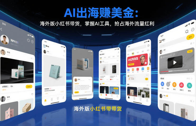 AI出海賺美金：海外版小红书带货，掌握AI工具，抢占海外流量红利(更新2026)-新时光资源网