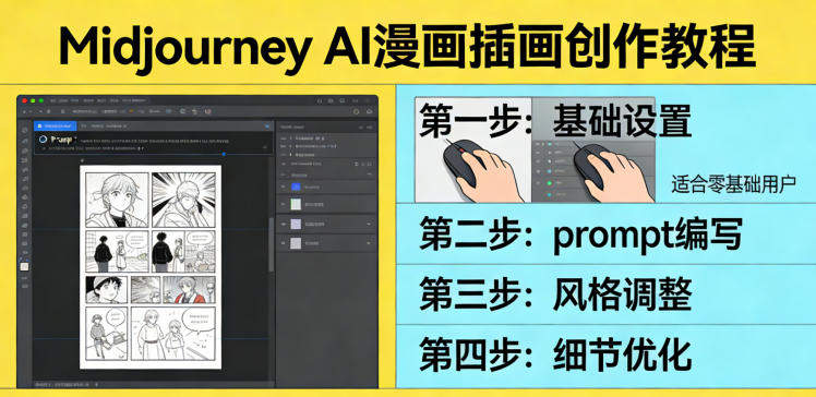 利用Midjourney AI人工智能轻松创作漫画插画教程，零基础创作完整漫画插画-新时光资源网