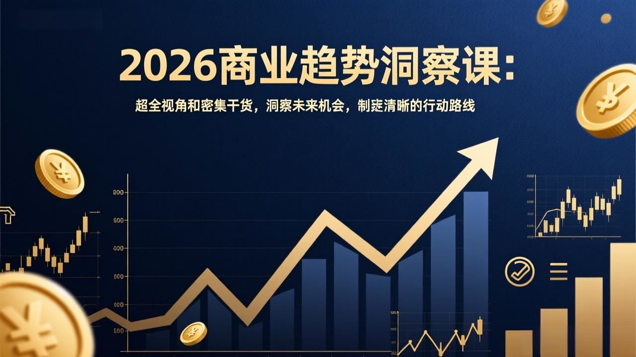 2026商业趋势洞察课：超全视角和密集干货，洞察未来机会，制定清晰的行动路线-新时光资源网