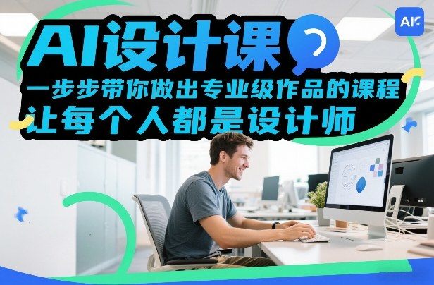 AI设计课，一步步带你做出专业级作品的课程，让每个人都是设计师-新时光资源网