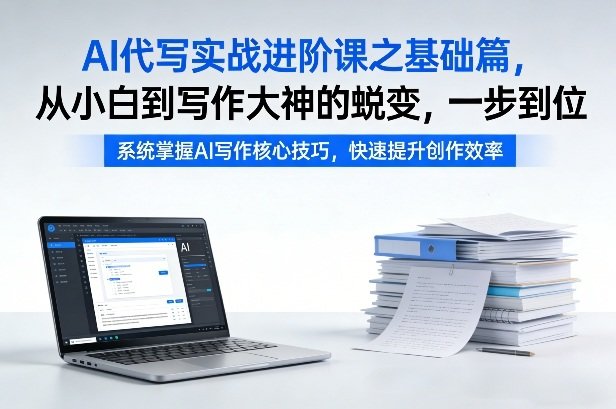 AI代写实战进阶课之基础篇，从小白到写作大神的蜕变，一步到位【揭秘】-新时光资源网