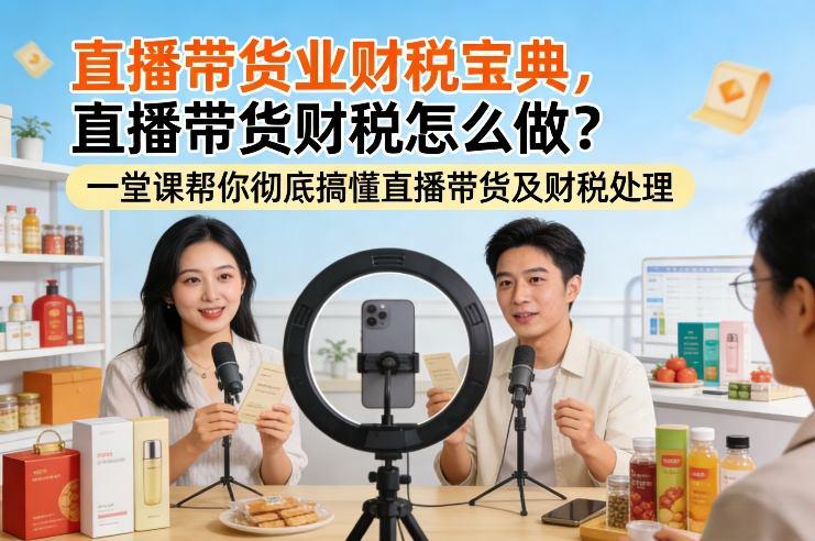 直播带货业财税宝典，直播带货财税怎么做？一堂课帮你彻底搞懂直播带货及财税处理-新时光资源网