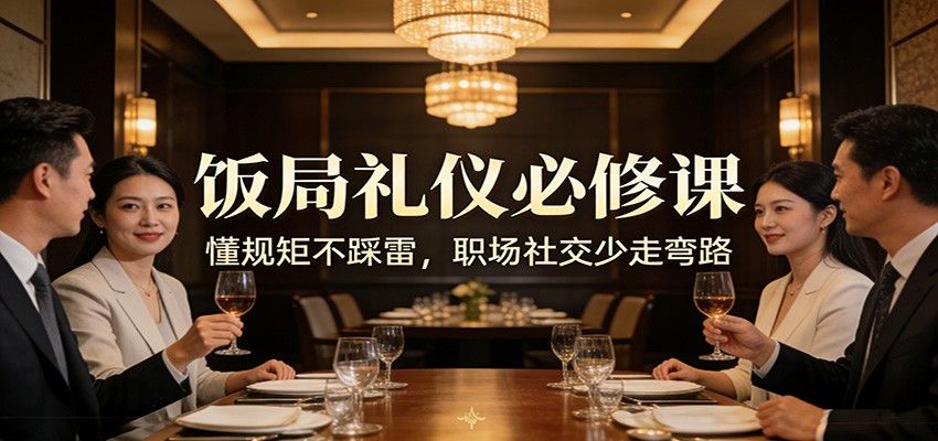 公众号收费文章：《饭局礼仪必修课：懂规矩不踩雷，职场社交少走弯路》-新时光资源网