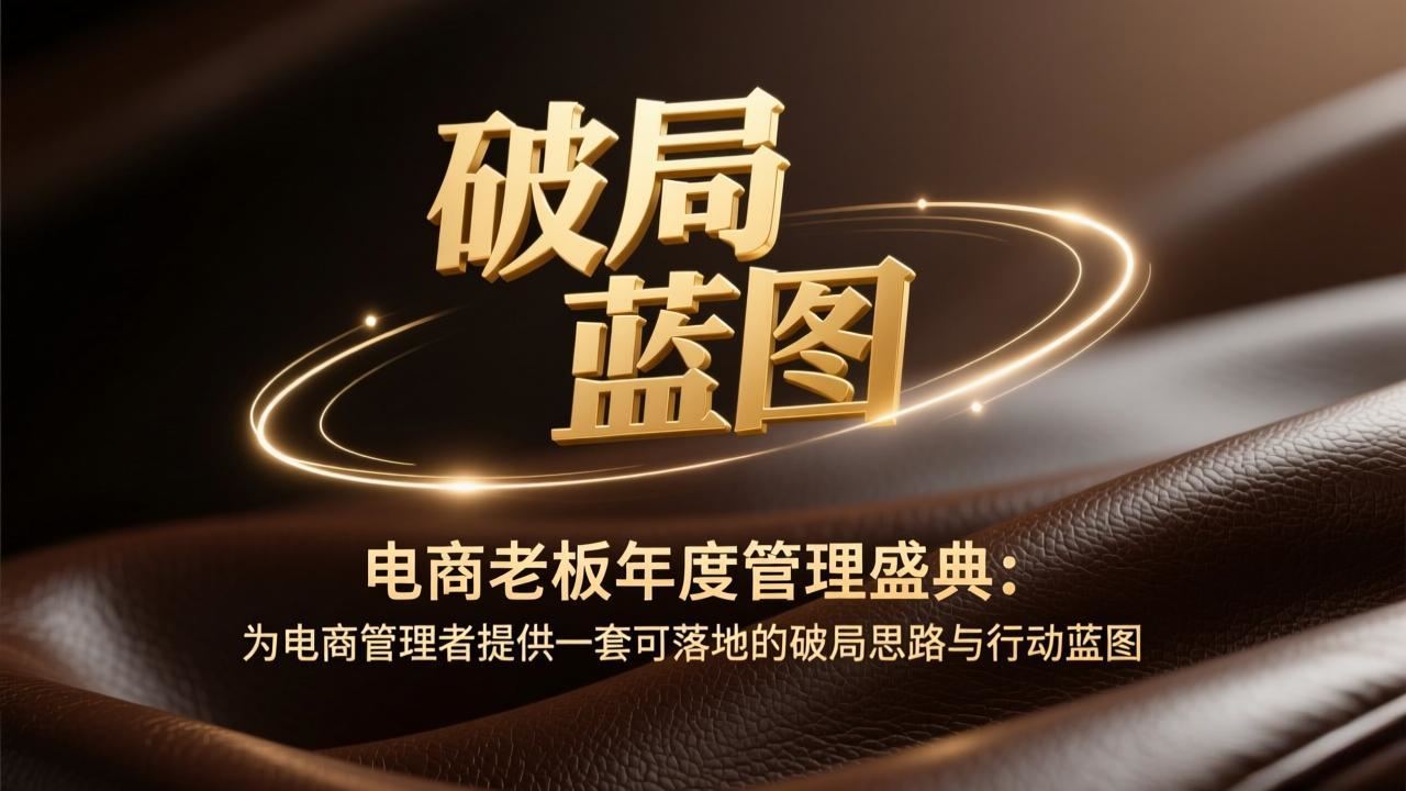 电商老板年度管理盛典：为电商管理者提供一套可落地的破局思路与行动蓝图-新时光资源网