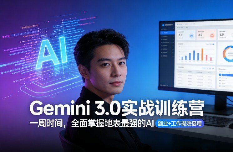 Gemini 3.0实战训练营，一周时间，全面掌握地表最强的AI，副业+工作提效倍增-新时光资源网